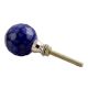 Round Navy Blue Glass Drawer Knob 